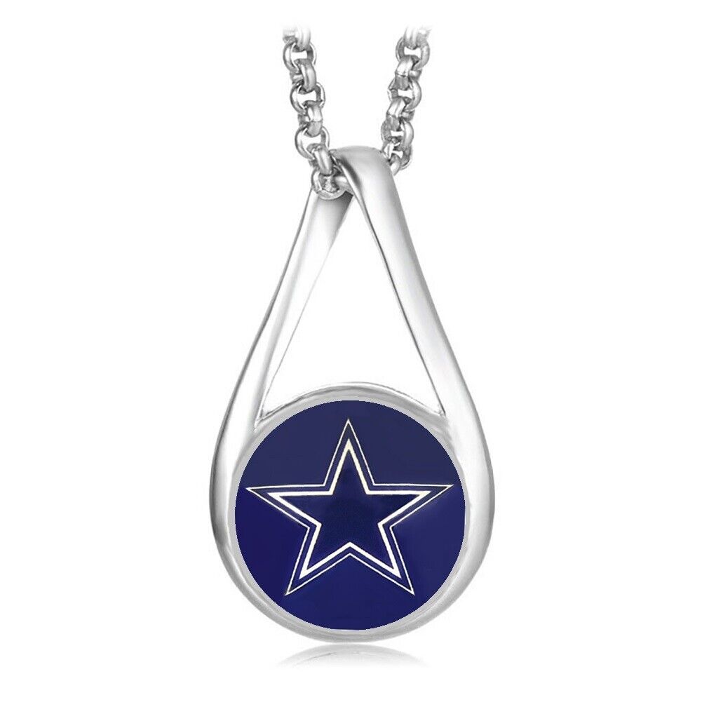 Dallas Cowboys Women'S Sterling Silver Chain Link Necklace With Pendant D28