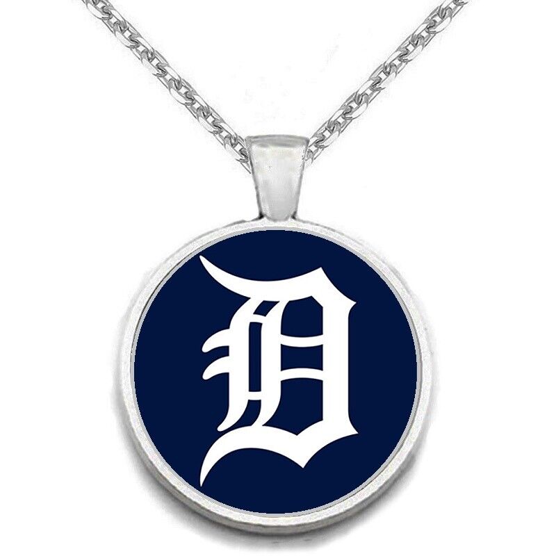 Detroit Tigers Mens Womens 925 Sterling Chain Necklace Baseball Gift A1