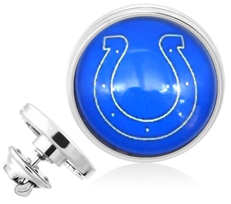 Indianapolis Colts Silver Pin Lapel Broach Football Team Gift W Gift Pkg D23