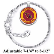 Arizona Cardinals Silver Women'S Link Bracelet W Gift Pkg D10