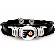 Philadelphia Flyers Unisex Black Leather Bracelet Gift D14