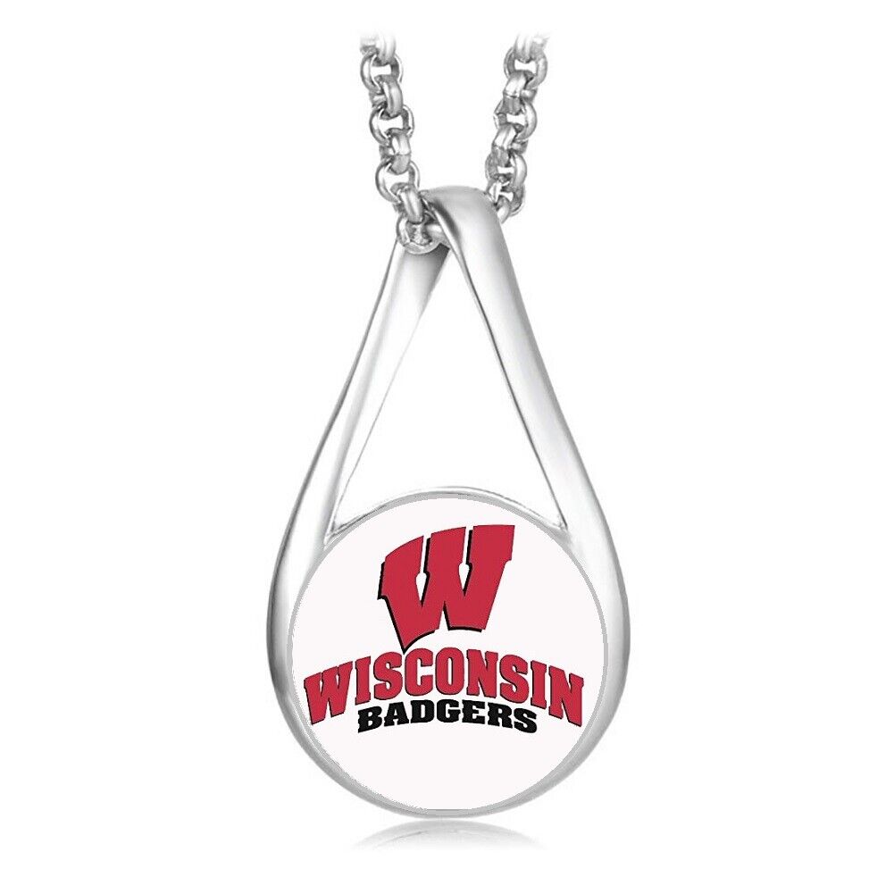 Wisconsin Badgers Womens Sterling Silver Necklace University Gift D28