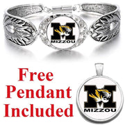 University Missouri Mizzou Tigers Women Sterling Silver Bracelet Jewelry Gift D3