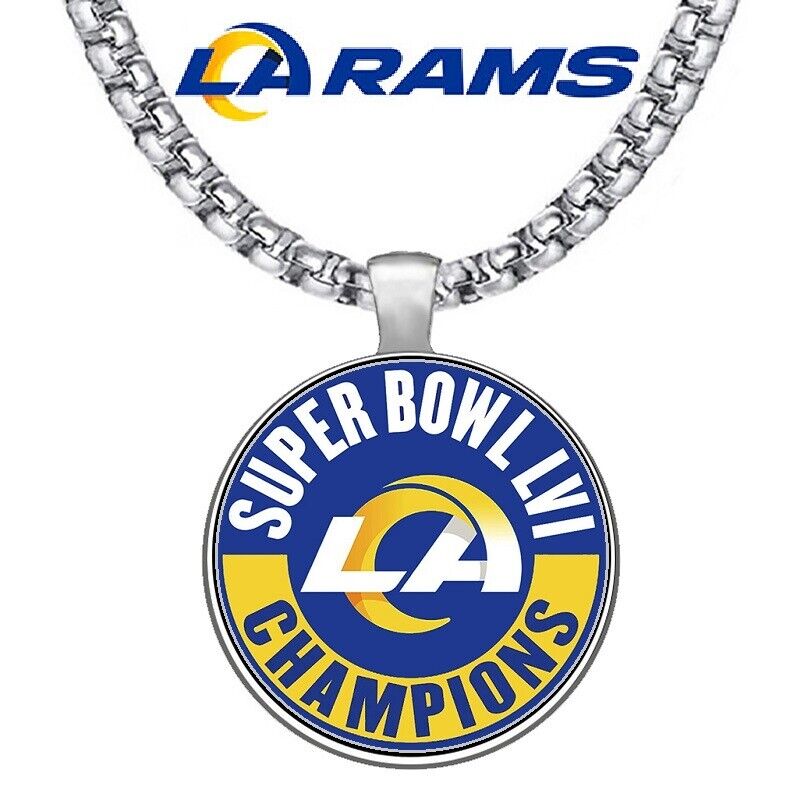 Special Los Angeles LA Rams Super Bowl Mens Gift Set 24" Necklace Bracelet D4D30
