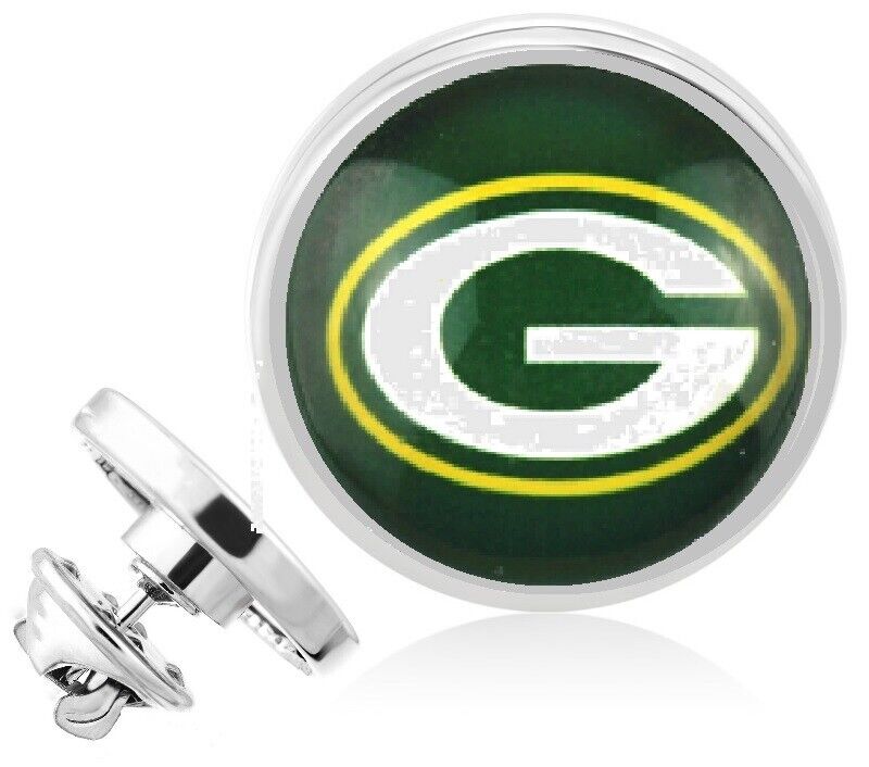 Green Bay Packers Silver Pin Lapel Broach Football Team Gift W Gift Pkg D23