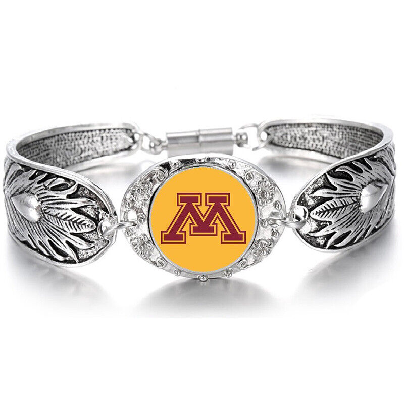 University Of Minnesota Golden Gophers Womens Sterling Silver Bracelet Gift D3
