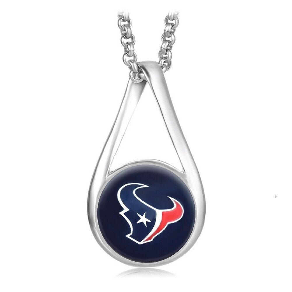 Houston Texans Womens Sterling Silver Link Chain Necklace With Pendant D28