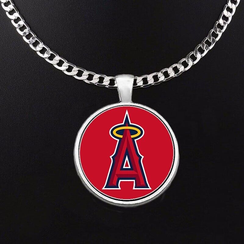 Large Los Angeles Angels Necklace Stainless Steel Chain Baseball Free Ship' D5