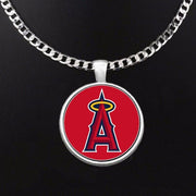Large Los Angeles Angels Necklace Stainless Steel Chain Baseball Free Ship' D5