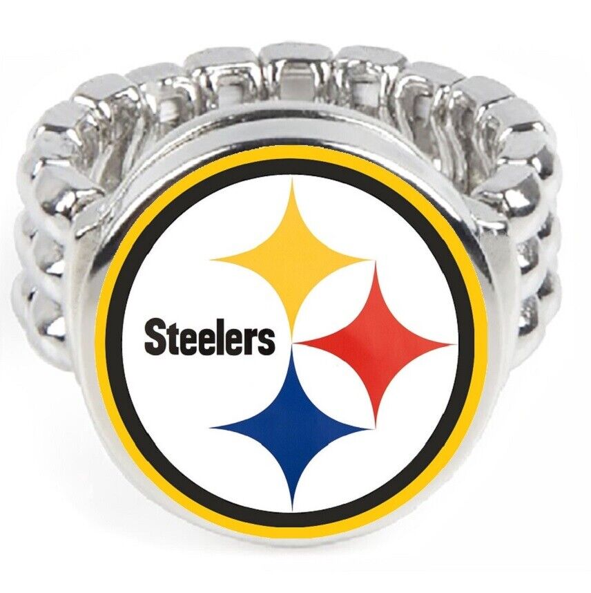 Pittsburgh Steelers Special Silver Mens Womens Football Ring Fits All Jewelry D2