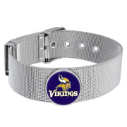 Minnesota Vikings Mens Womens Silver Adjustable Bracelet W Gift Pkg D6