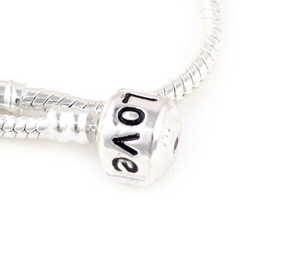 Carolina Panthers Womens Sterling Silver Snake Link Bracelet Football Gift D13
