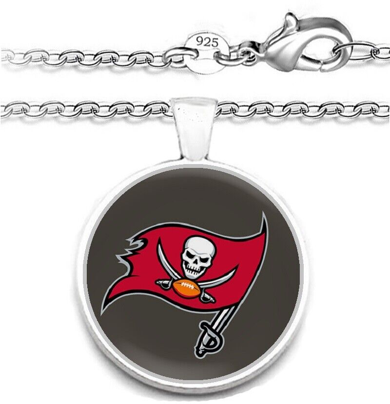 Tampa Bay Buccaneers Mens Womens 925 Silver Link Chain Necklace With Pendant A1