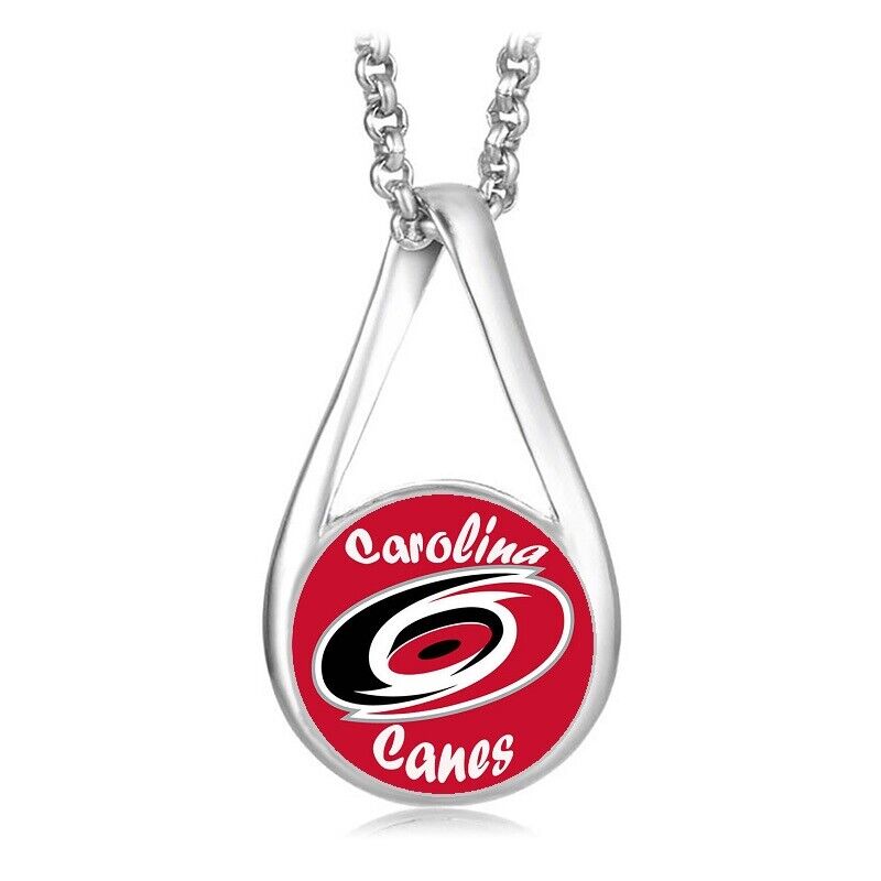 Carolina Hurricanes Canes Womens Mens Silver Necklace With Pendant Gift D28