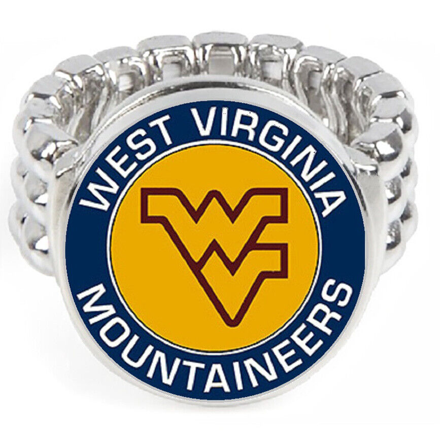 West Virginia Mountaineers Mens Womens Ring Fits All University Jewelry Gift D2
