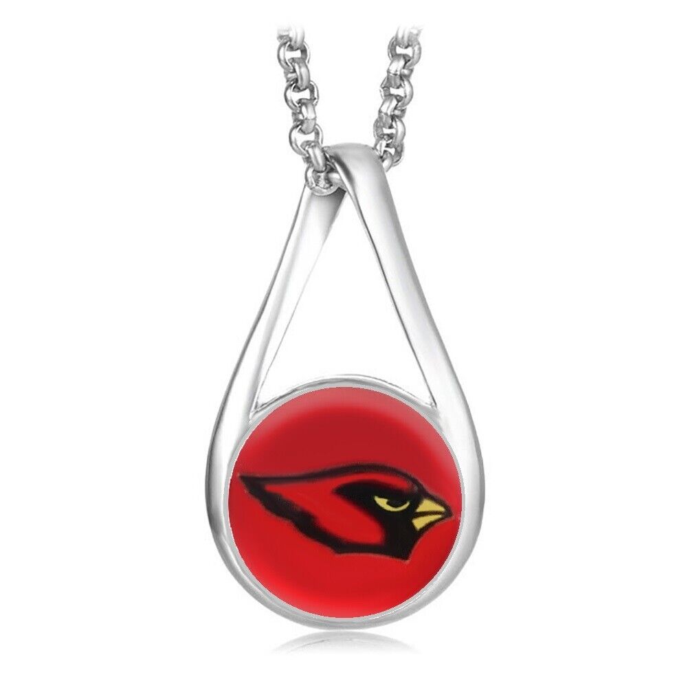 Arizona Cardinals Womens Sterling Silver Link Chain Necklace With Pendant D28
