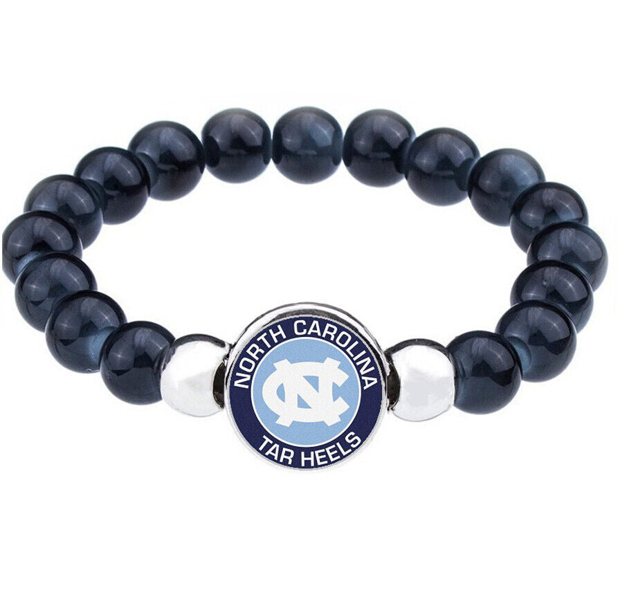 North Carolina Tar Heels Blue Womens Mens Chain Link Bracelet Jewelry Gift D1
