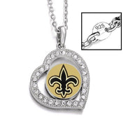 New Orleans Saints Womens 925 Sterling Silver Link Chain Necklace D19