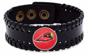 Arizona Cardinals Mens Womens Black Leather Bracelet Bangle Football Gift D8-1