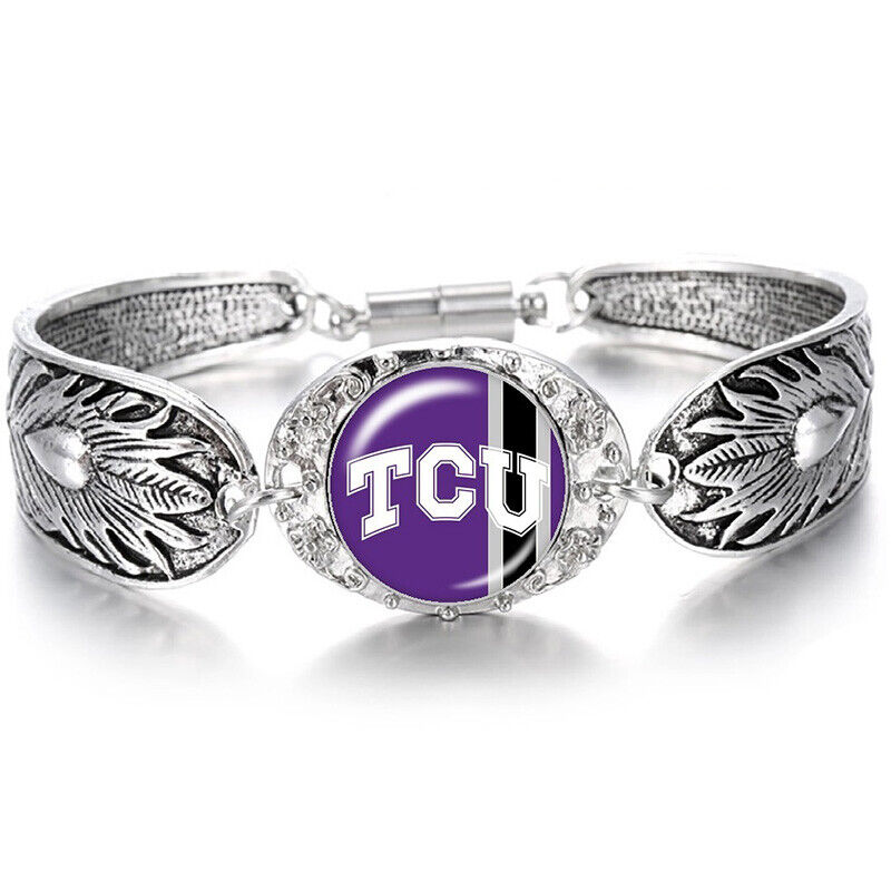 Tcu Horned Frogs Womens Sterling Silver Bracelet Jewelry Gift D3