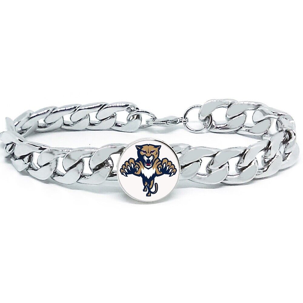 Florida Panthers Hockey Gift Men'S Women'S Stainless Steel Bracelet Giftpkg D4