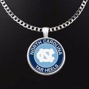 Nc North Carolina Tar Heels Mens Womens 24" Stainless Chain Pendant Necklace D5