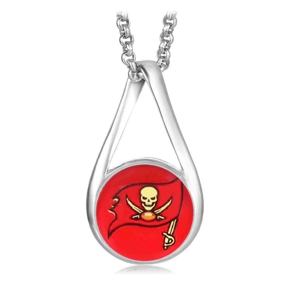 Special Tampa Bay Buccaneers Womens Sterling Silver Link Necklace, Pendant D28