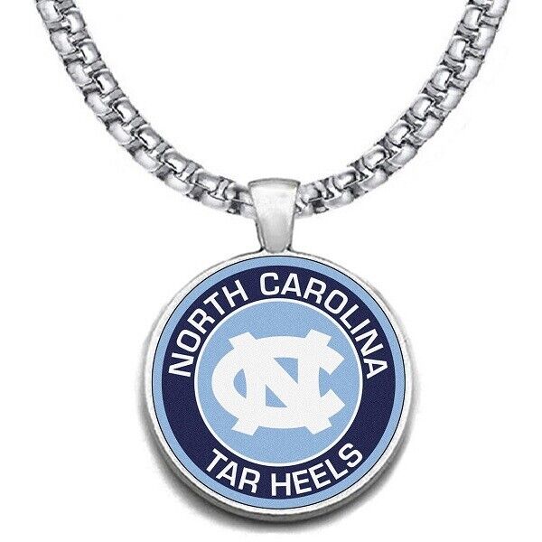 Large North Carolina Tar Heels Mens 24" Chain Pendant Necklace Free Ship' D30