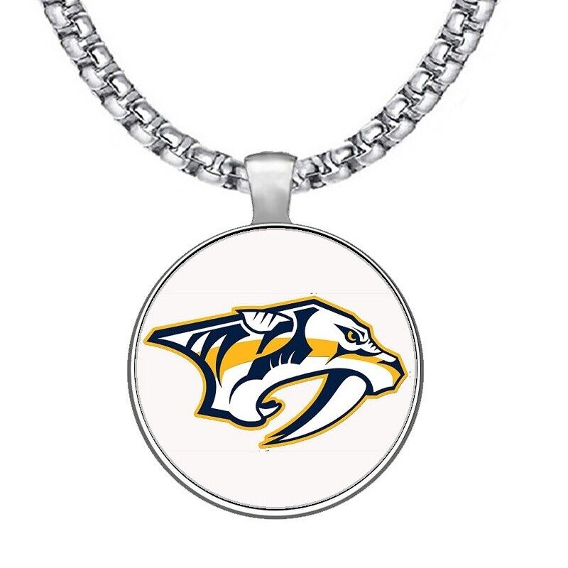 Large Nashville Predators Mens Womens Necklace Stainless Chain Free Ship' D30