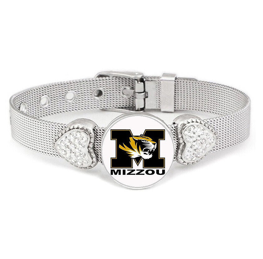 Special Missouri Tigers Mizzou Womens Adjust Silver Bracelet Jewelry Gift D26