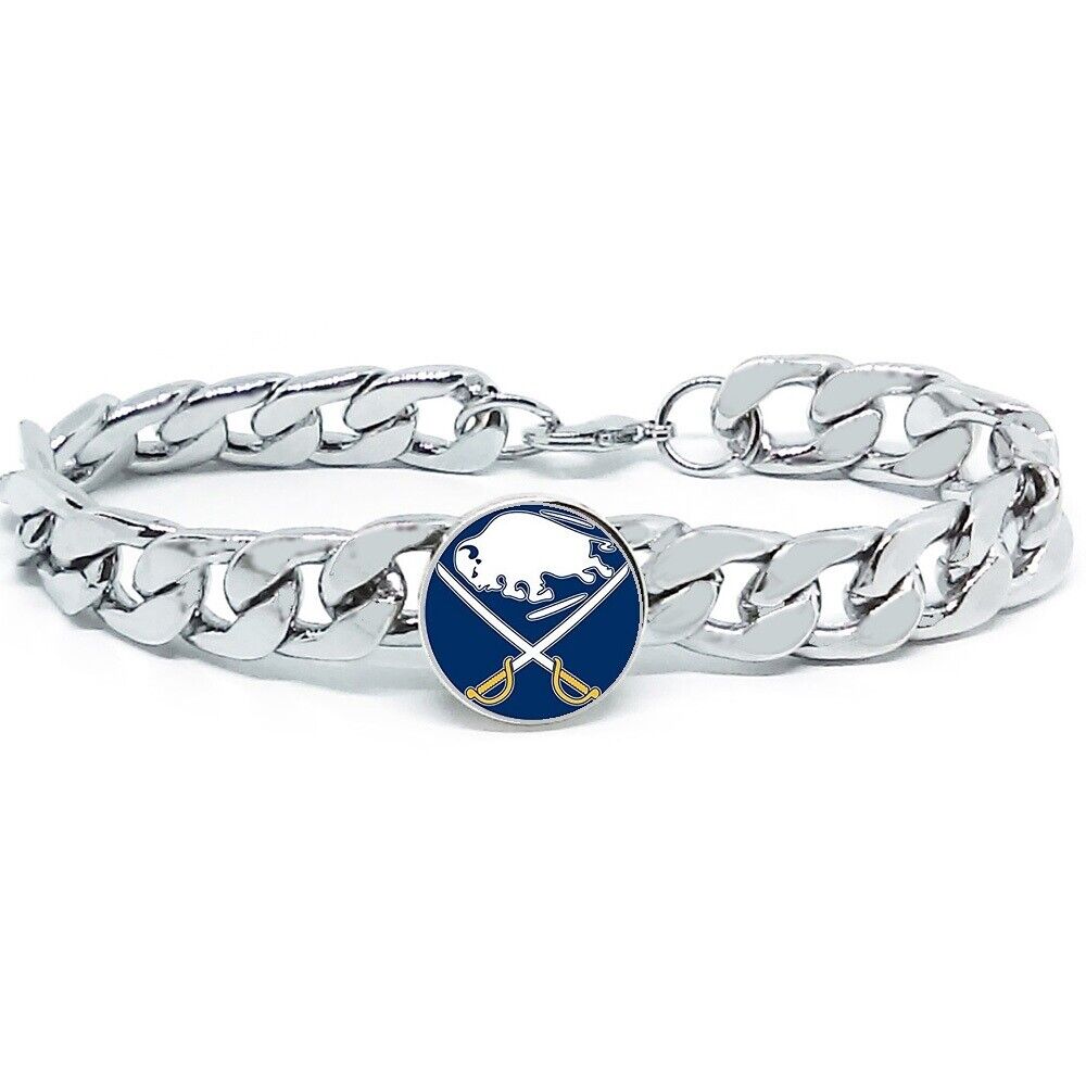 Buffalo Sabres Hockey Gift Men'S Women'S Stainless Steel Bracelet W Gift Pkg D4