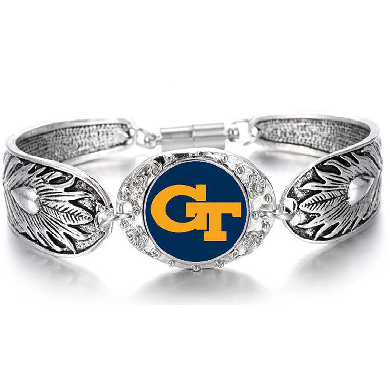 Gt Georgia Tech Yellow Jackets Women'S Sterling Silver Bracelet Gift D3S