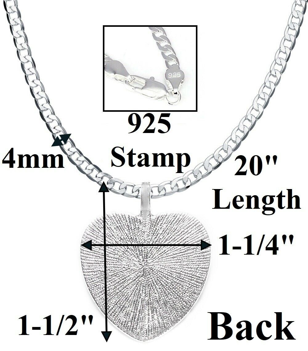 Chicago Bears Men's Women's 925 Sterling Silver Link Chain Necklace D20