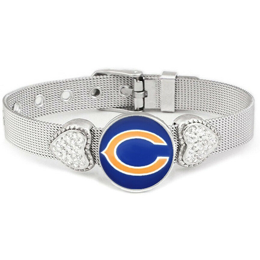 Chicago Bears Women'S Adjustable Silver Bracelet Jewelry Gift D26