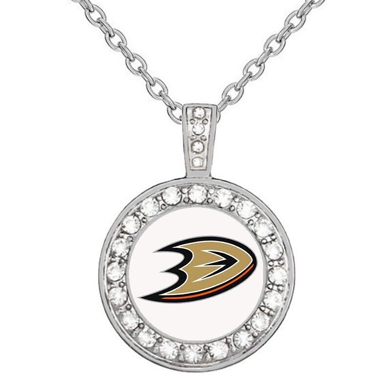 Anaheim Ducks Womens 925 Sterling Silver Necklace With Pendant Gift D18