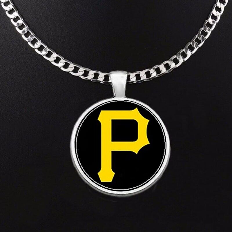 Large Pittsburgh Pirates Necklace Stainless Steel Chain Baseball Free Ship' D5