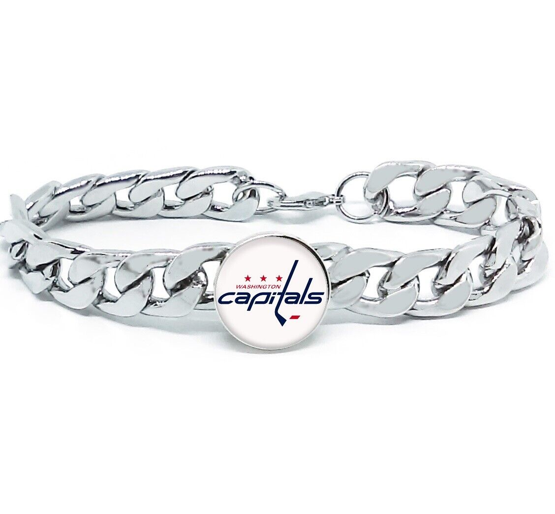 Washington Capitals Hockey Gift Men'S Women'S Stainless Steel Bracelet Giftpk D4