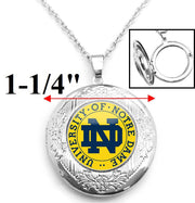 Notre Dame Sterling Silver Link Chain Necklace, Locket D16