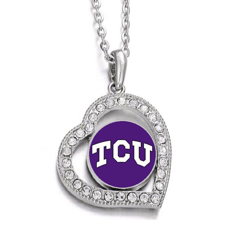 Tcu Horned Frogs Womens Sterling Silver Link Chain Necklace With Pendant D19
