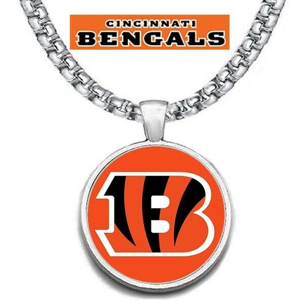 Large Cincinnati Bengals Necklace Stainless Steel Chain Football Free Ship' D30