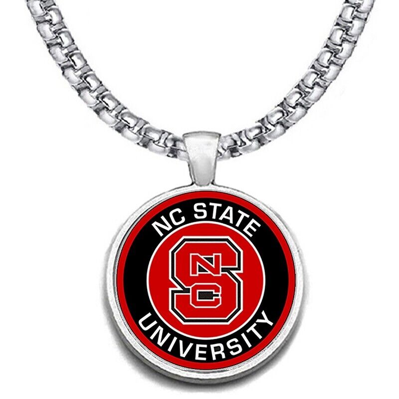 Large North Carolina Nc State Mens 24" Chain Pendant Necklace Free Ship' D30