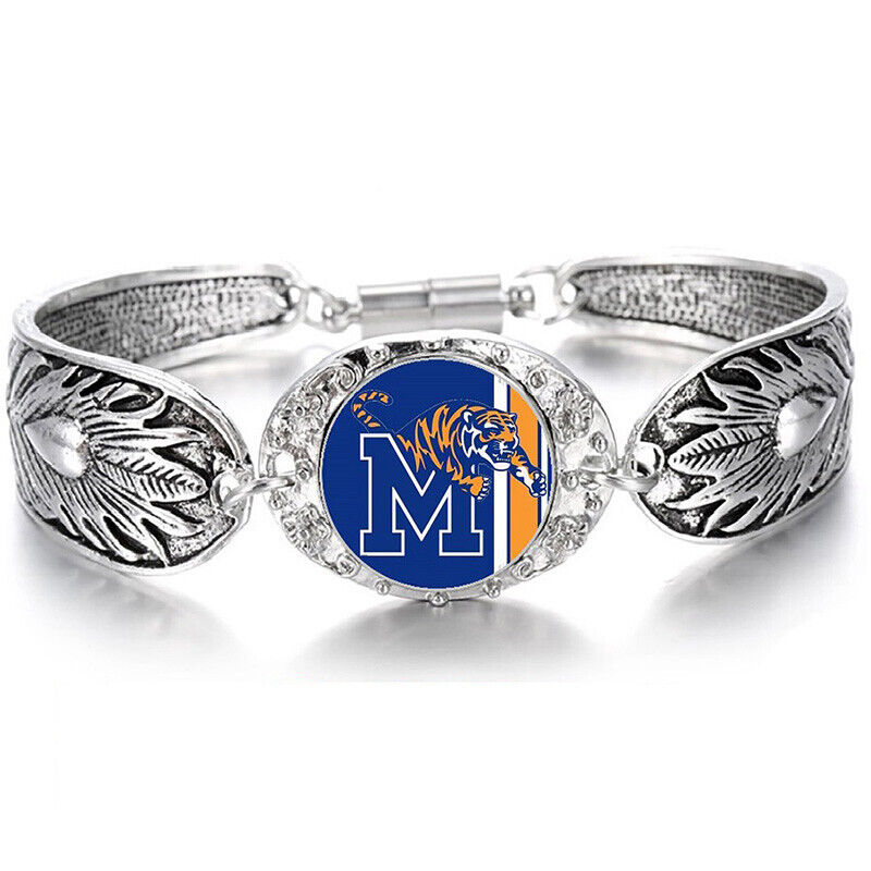 University Memphis Tigers Womens Sterling Silver Bracelet Jewelry Gift D3