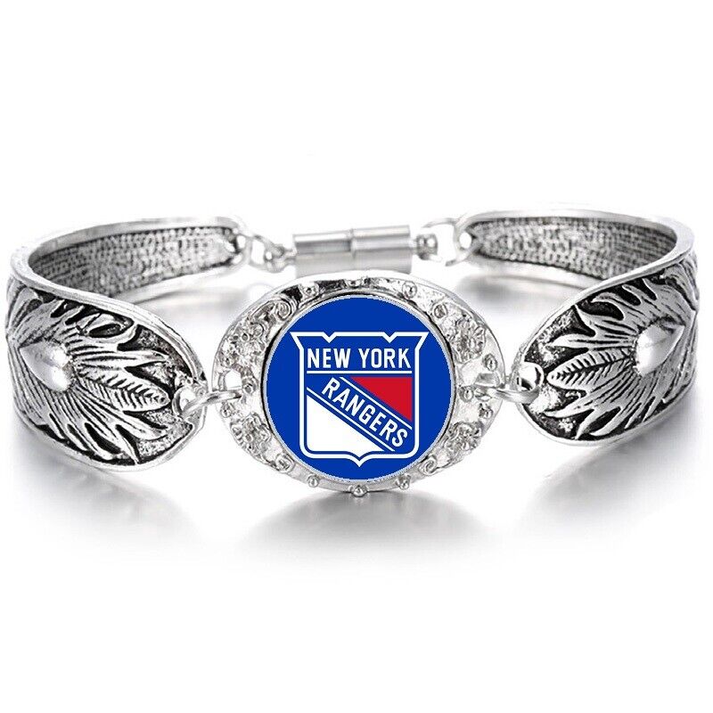 New York Ny Rangers Fan Women'S Tibetian Silver Bracelet Jewelry Gift D3