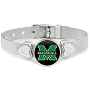 Marshall Thundering Herd Womens Adjust. Silver Bracelet Jewelry Gift D26