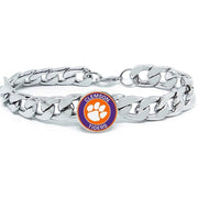 Clemson Tigers Mens Link Chain Bracelet State Football Gift D4