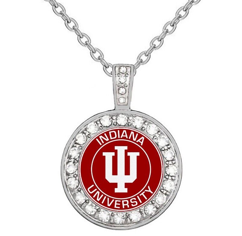 Indiana Hoosiers Womens 925 Sterling Silver Link Chain Necklace Jewelry Gift D18