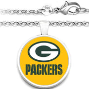 Spec Green Bay Packers Womens Mens 925 Silver Link Chain Necklace And Pendant A1