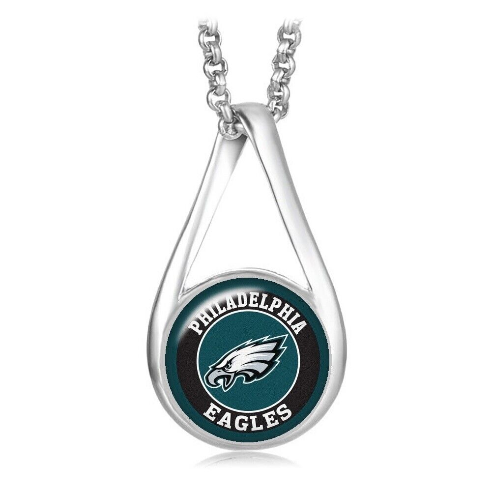Special Philadelphia Eagles Womens Sterling Silver Link Necklace And Pendant D28