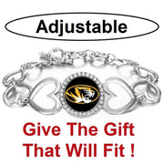 Special University Missouri Tigers Womens Silver Link Bracelet W Gift Pkg D27