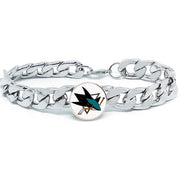 San Jose Sharks Hockey Gift Men'S Women'S Stainless Steel Bracelet Giftpkg D4